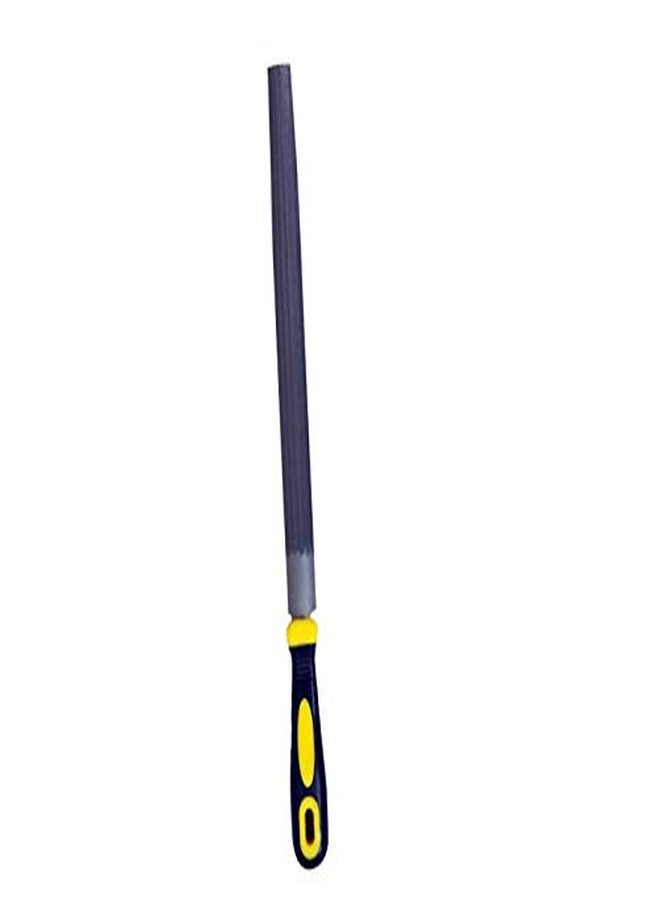 Jon Bhandari Tools 6 inch Half Round File with PVC Handle | Coarse Cut Hand File for Metal, Wood, DIY & General Purpose Use - Image 1